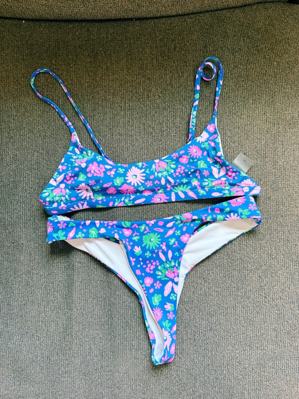 Blue Floral Bikini Set - Women's Two-Piece Swim